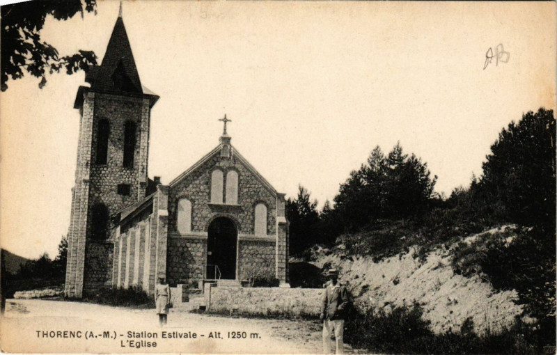 Carte postale ancienne Thorenc - Station Estivale - Alt 1250 m - L'Eglise