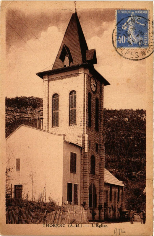Carte postale ancienne Thorenc - L'Eglise