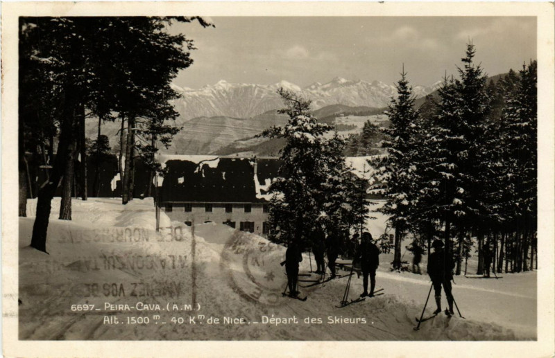 Carte postale ancienne Peira-Cava - Alt 1500 m - 40 km de Nice - Depart des à Nice