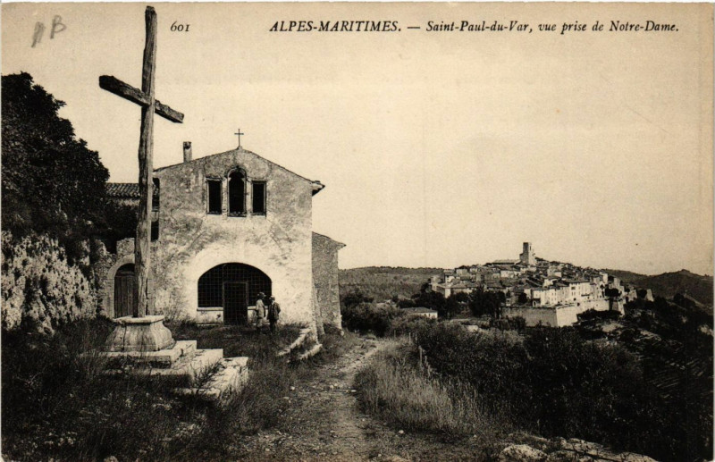 Carte postale ancienne Saint-Paul-du-Var vue prise de N.-D
