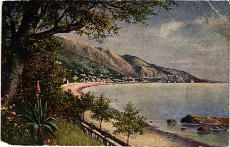 Carte postale ancienne Menton - Vue générale à Menton