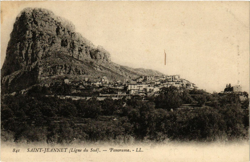 Carte postale ancienne Saint-Jeannet (Ligne du Sud) - Panorama à Saint-Jeannet