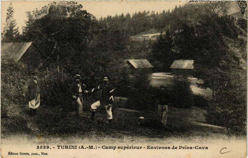 Carte postale ancienne Turini - Camp superieur - Env. de Peira-Cave