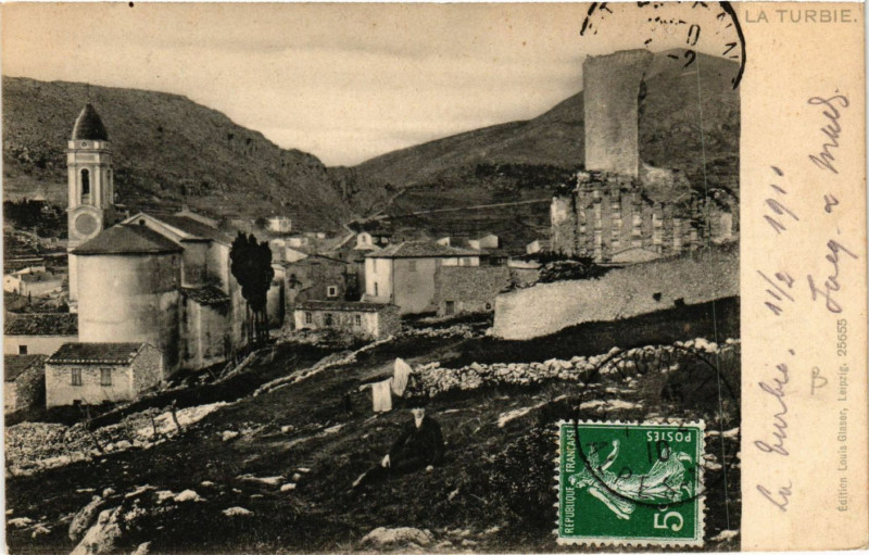 Carte postale ancienne La Turbie à La Turbie