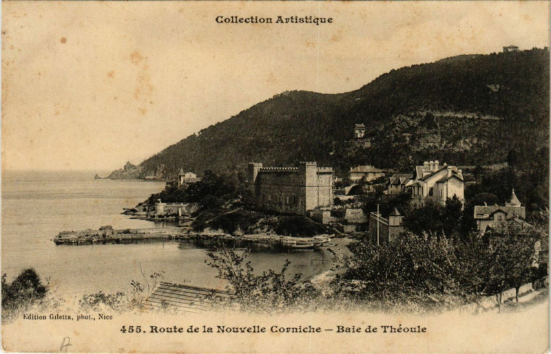 Carte postale ancienne Route de la Nouvelle Corniche - Baie de Theoule