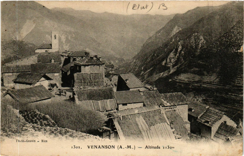Carte postale ancienne Venanson - Altitude 1130 m à Venanson