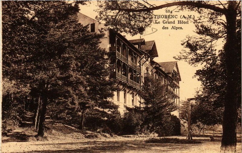 Carte postale ancienne Thorenc - Le Grand Hotel des Alpes