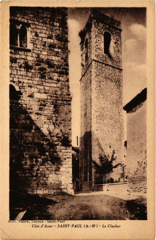 Carte postale ancienne Saint-Paul - Le Clocher