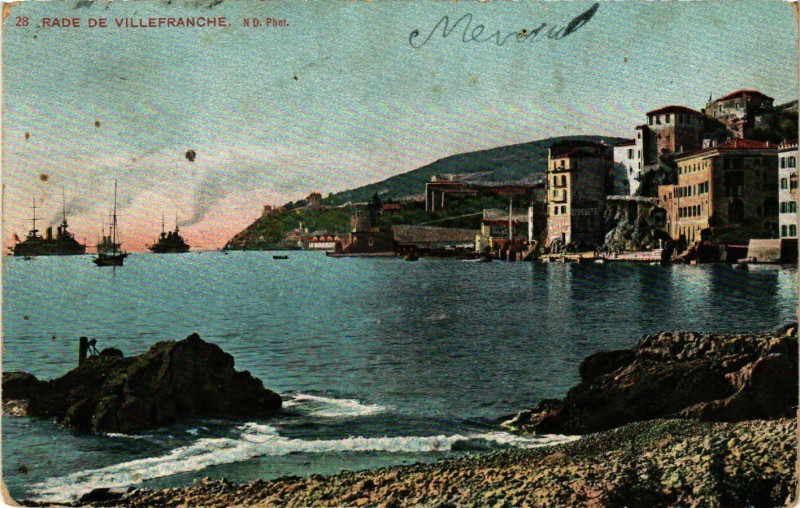 Carte postale ancienne Rade de Villefranche