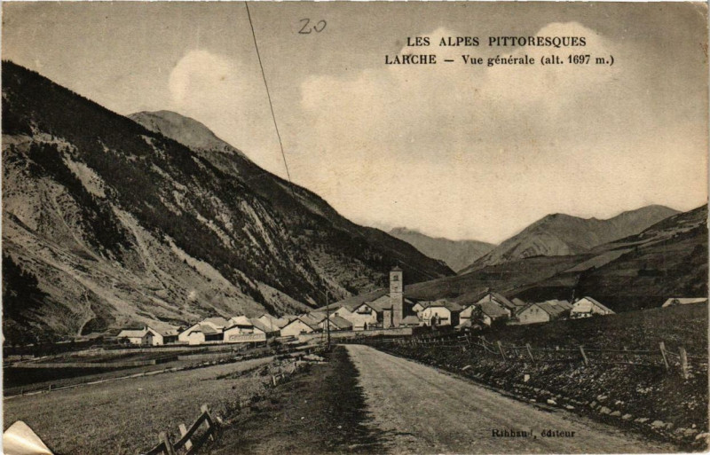 Carte postale ancienne Larche Vue générale