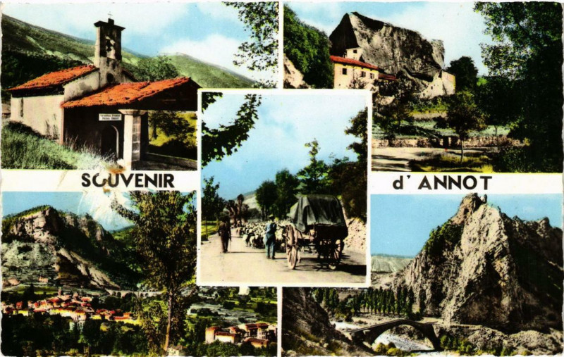 Carte postale ancienne Souvenir d'Annot à Annot