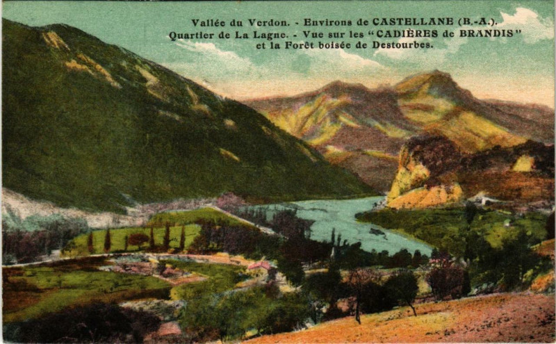 Carte postale ancienne Env. de Castellane Quartier de La Lagne à Castellane