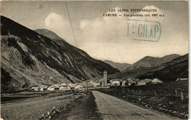 Carte postale ancienne Larche Vue générale