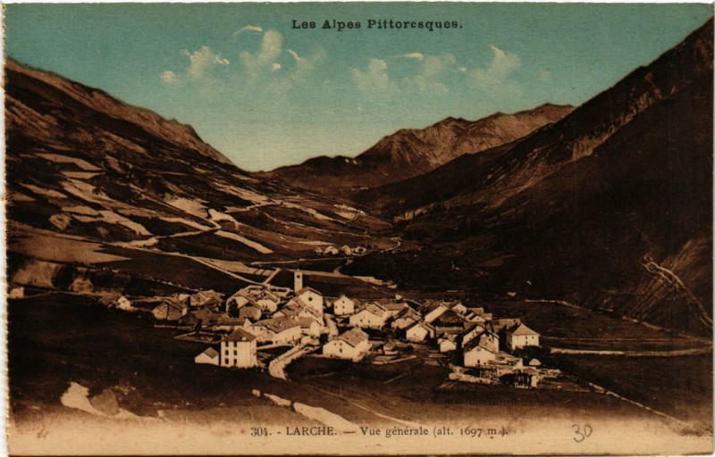 Carte postale ancienne Larche Vue générale