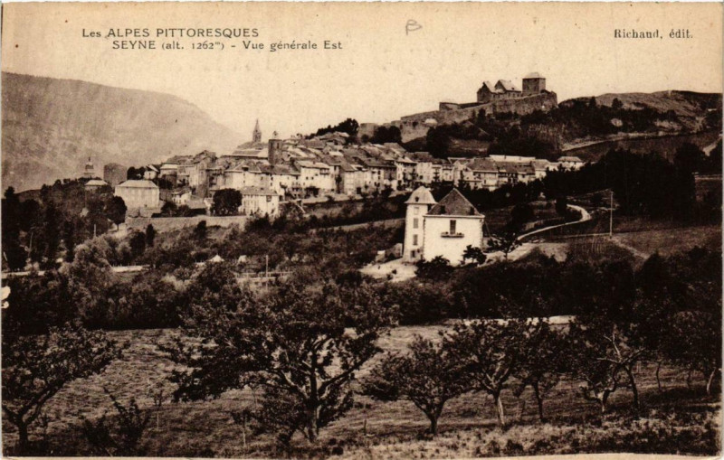 Carte postale ancienne Seyne Vue générale est à Seyne