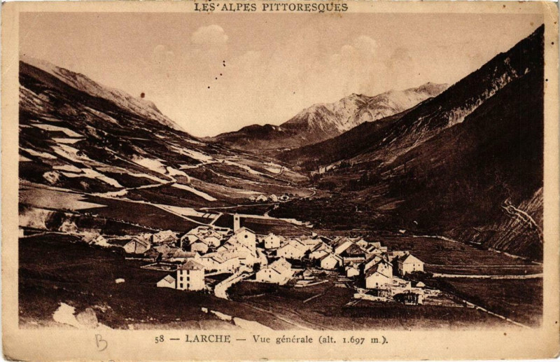 Carte postale ancienne Larche Vue générale