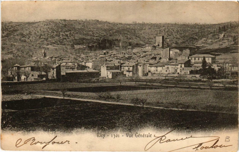 Carte postale ancienne Riez Vue générale à Riez