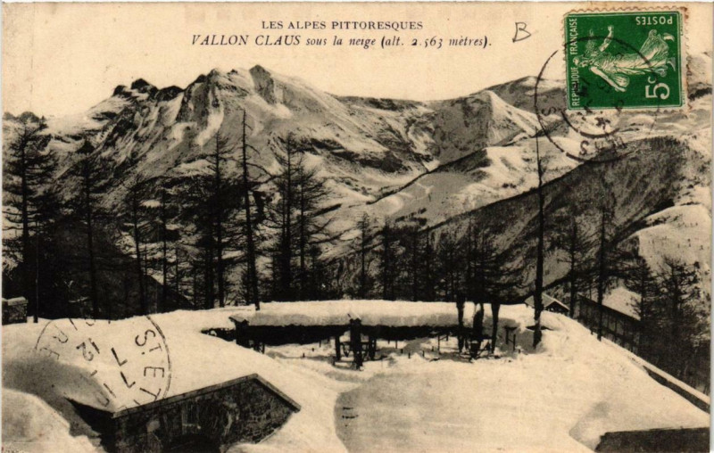 Carte postale ancienne Vallon Claus sous la neige