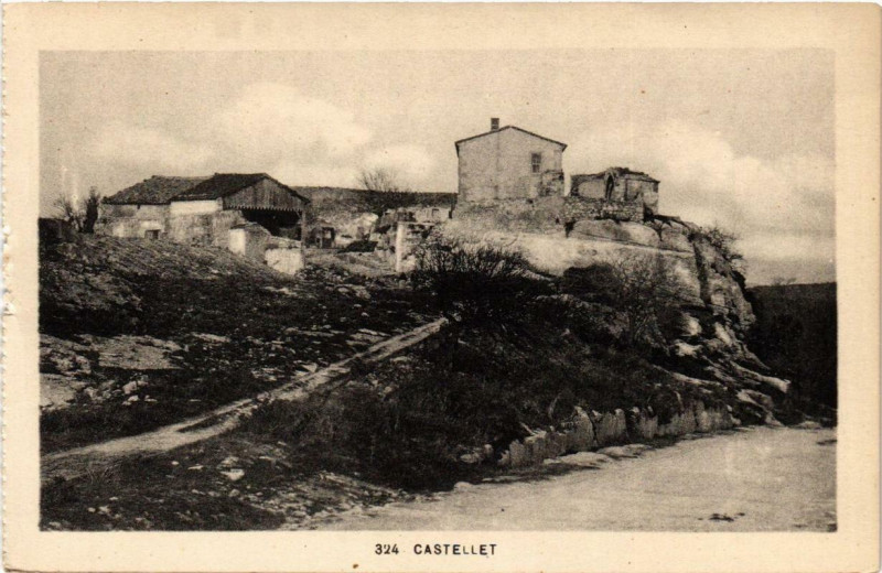 Carte postale ancienne Castellet