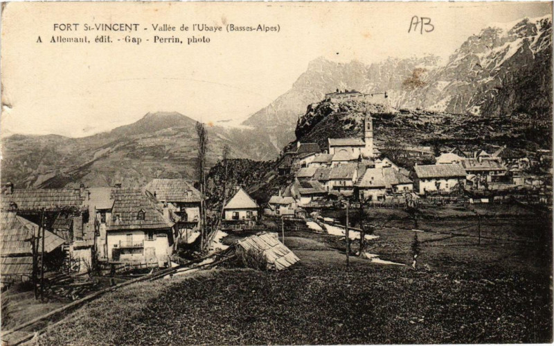 Carte postale ancienne Fort Saint-Vincent Vallée de l'Ubaye