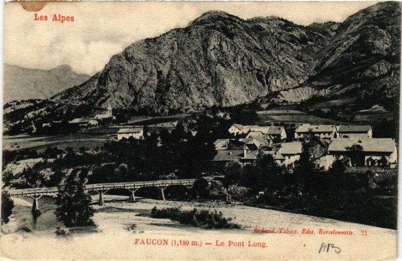 Carte postale ancienne Faucon Le Pont Long