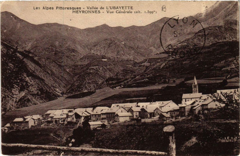 Carte postale ancienne Meyronnes Vue générale