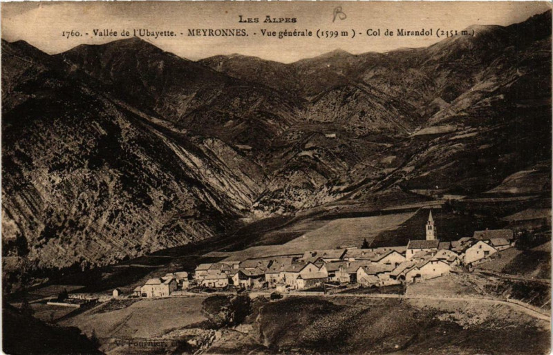 Carte postale ancienne Meyronnes Vue générale