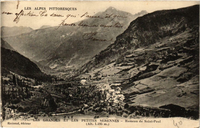 Carte postale ancienne Les Grandes et les Petites Serrennes Hameau de Saint-Paul