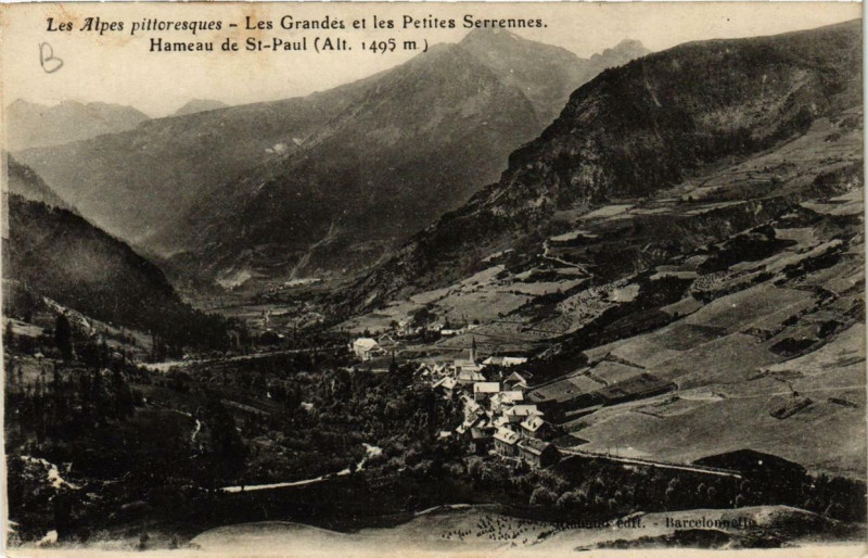 Carte postale ancienne Les Grandes et les Petites Serrennes Hameau de Saint-Paul