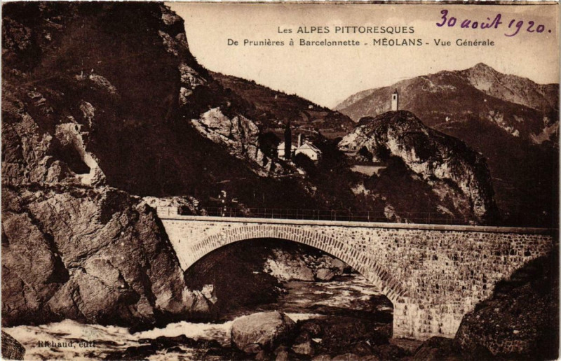 Carte postale ancienne Meolans Vue générale