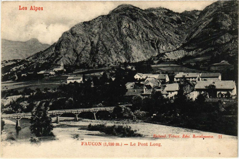 Carte postale ancienne Faucon Le Pong Long