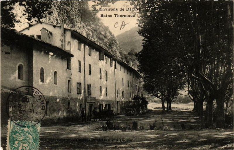 Carte postale ancienne Env. de Digne Bains Thermaux