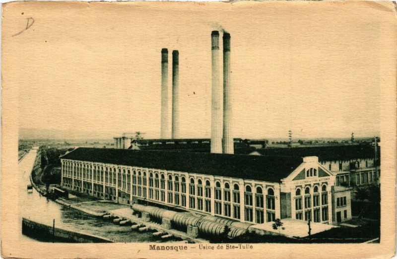 Carte postale ancienne Manosque Usine de Sainte-Tulle à Manosque