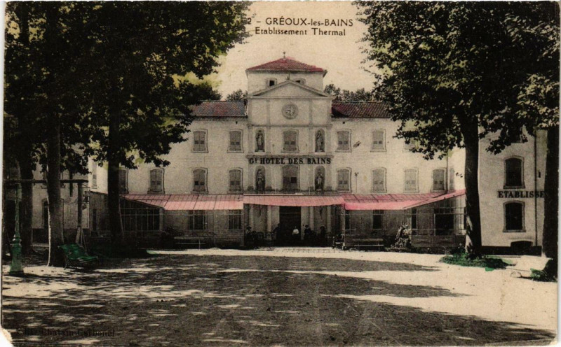 Carte postale ancienne Greoux-les-Bains Etabl. Thermal à Gréoux-les-Bains