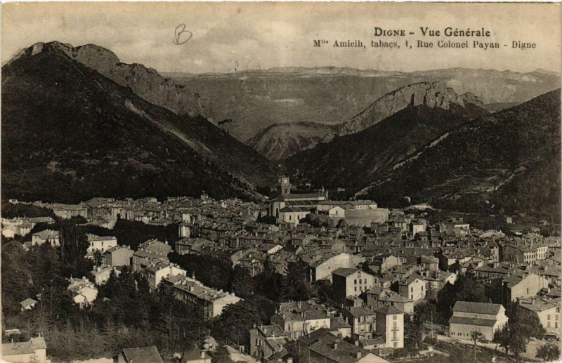 Carte postale ancienne Digne Vue générale