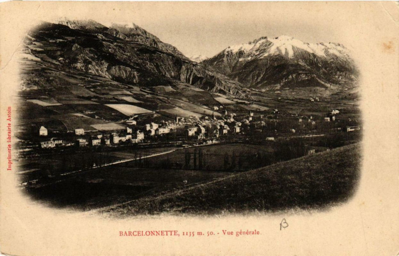Carte postale ancienne Barcelonnette Vue générale à Barcelonnette