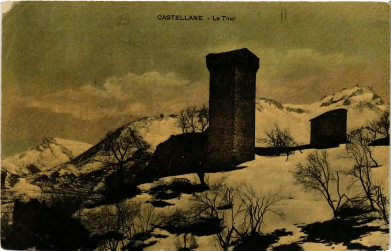 Carte postale ancienne Castellane La Tour à Castellane