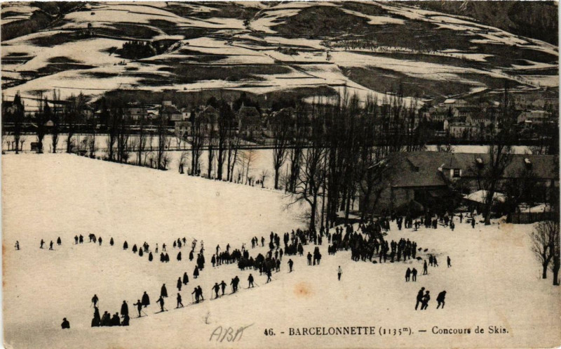 Carte postale ancienne Barcelonnette Concours de Skis à Barcelonnette