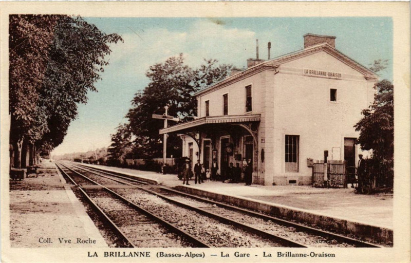 Carte postale ancienne La Brillanne La Gare La Brillanne Oraison à Oraison
