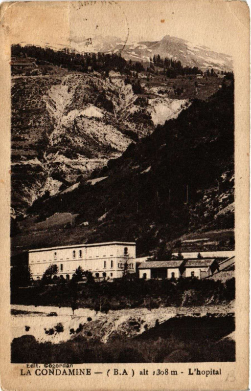 Carte postale ancienne La Condamine - alt 1308 m - L'hopital