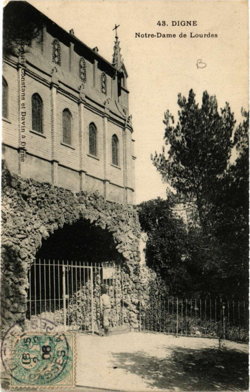 Carte postale ancienne Digne - N.-D. de Lourdes