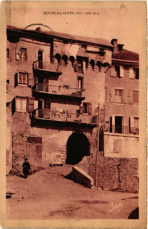 Carte postale ancienne Seyne-les-Alpes (Alt.1262 m) à Seyne