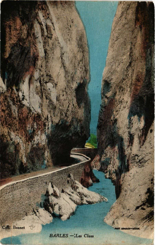 Carte postale ancienne Barles - Les Clues à Barles