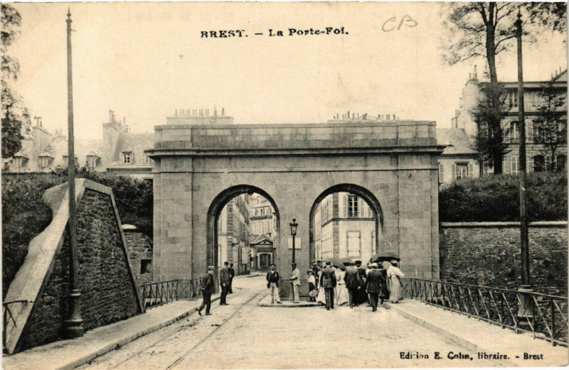 Carte postale ancienne Brest - La Pore Foi à Brest