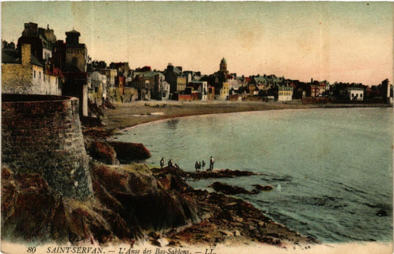 Carte postale ancienne Saint-Servan - L'Ans des Bas-Sablons