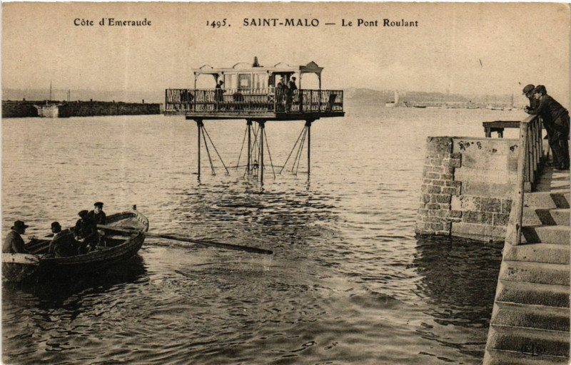 Carte postale ancienne Saint-Malo - Le Pont Roulant à Saint-Malo
