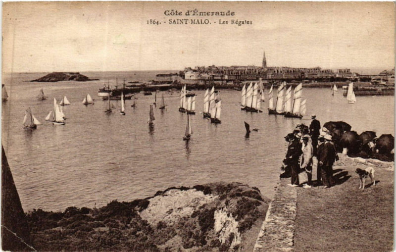 Carte postale ancienne Saint-Malo - Les Regates à Saint-Malo