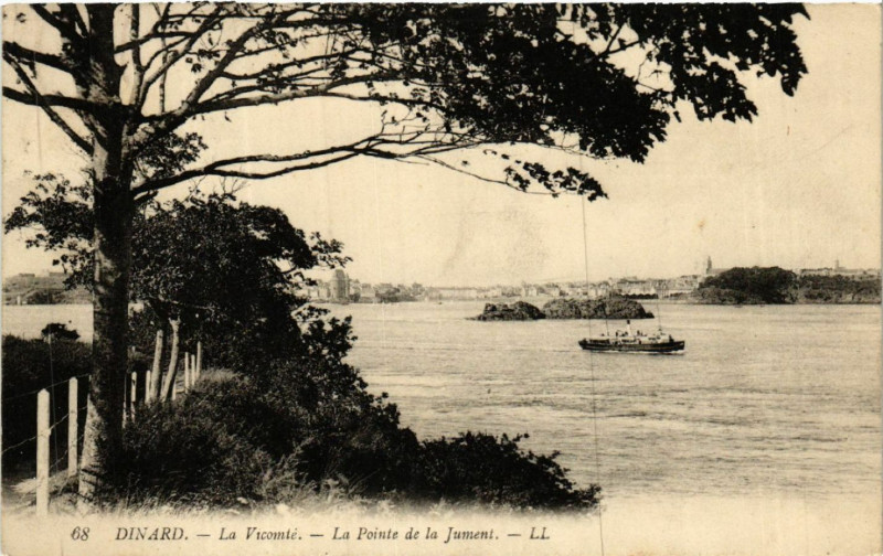 Carte postale ancienne Dinard - La Vicomte - La Pointe de la Jument à Dinard