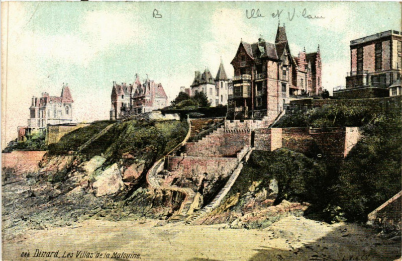 Carte postale ancienne Dinard - Les Villas de la Malouine à Dinard