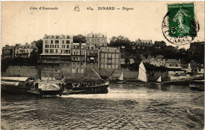 Carte postale ancienne Dinard - Depart à Dinard
